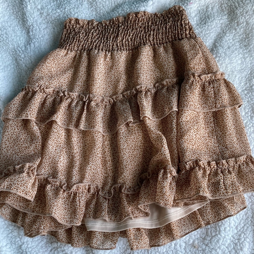 Altard State Leopard Print Layered Skirt